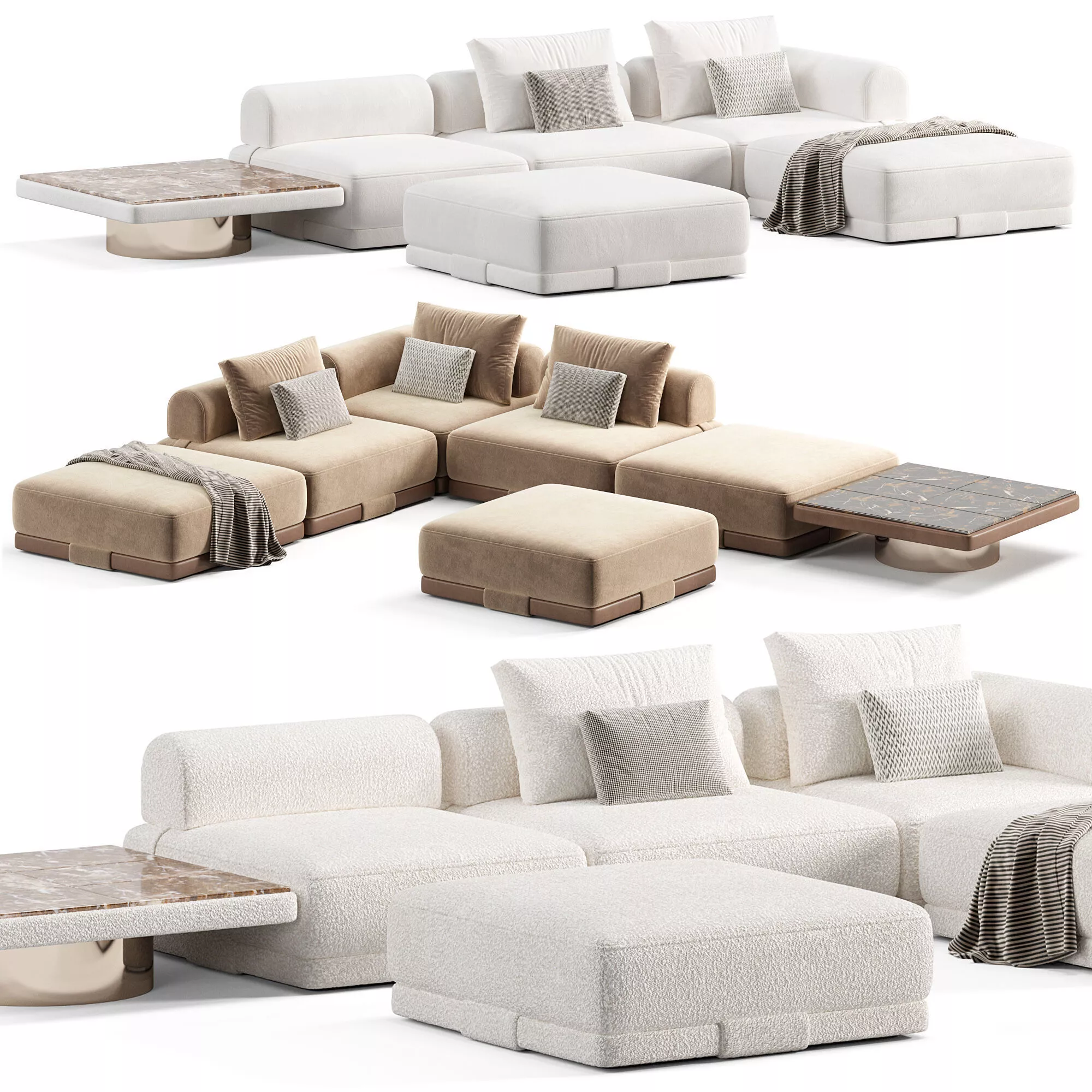 Insula modular sofa by Kettal 3D model