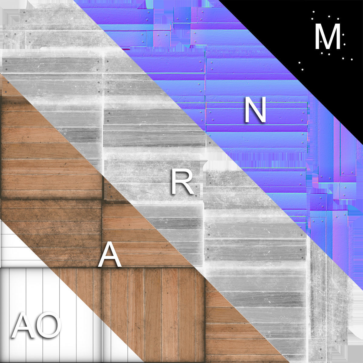 wooden box PBR Game-Ready Low-poly 3D model_3