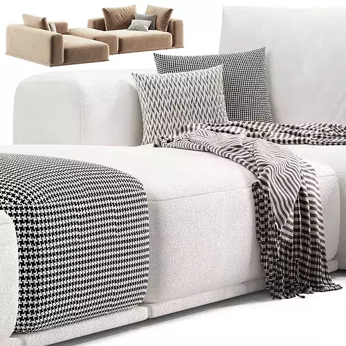 Trento Modular sofa by Como 3D model 4