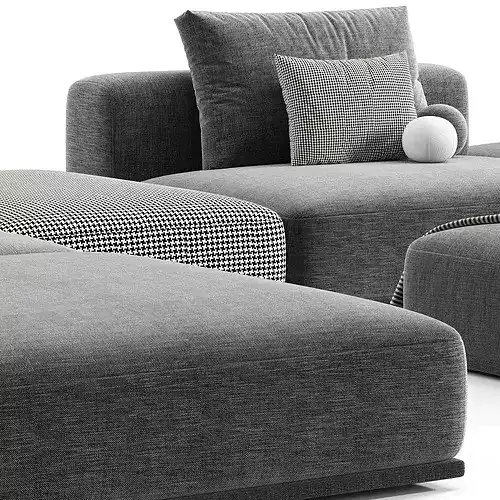 Trento Modular sofa by Como 3D model 6