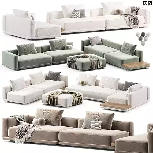 Minotti Horizonte Modular Sofa 3D model 3