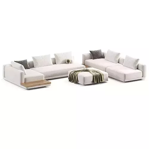 Minotti Horizonte Modular Sofa 3D model 2