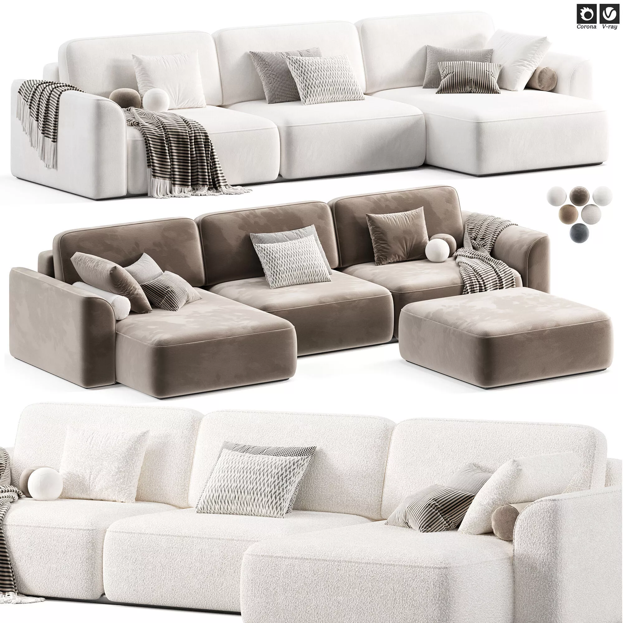 Corner Space sofa by Divan 3D model