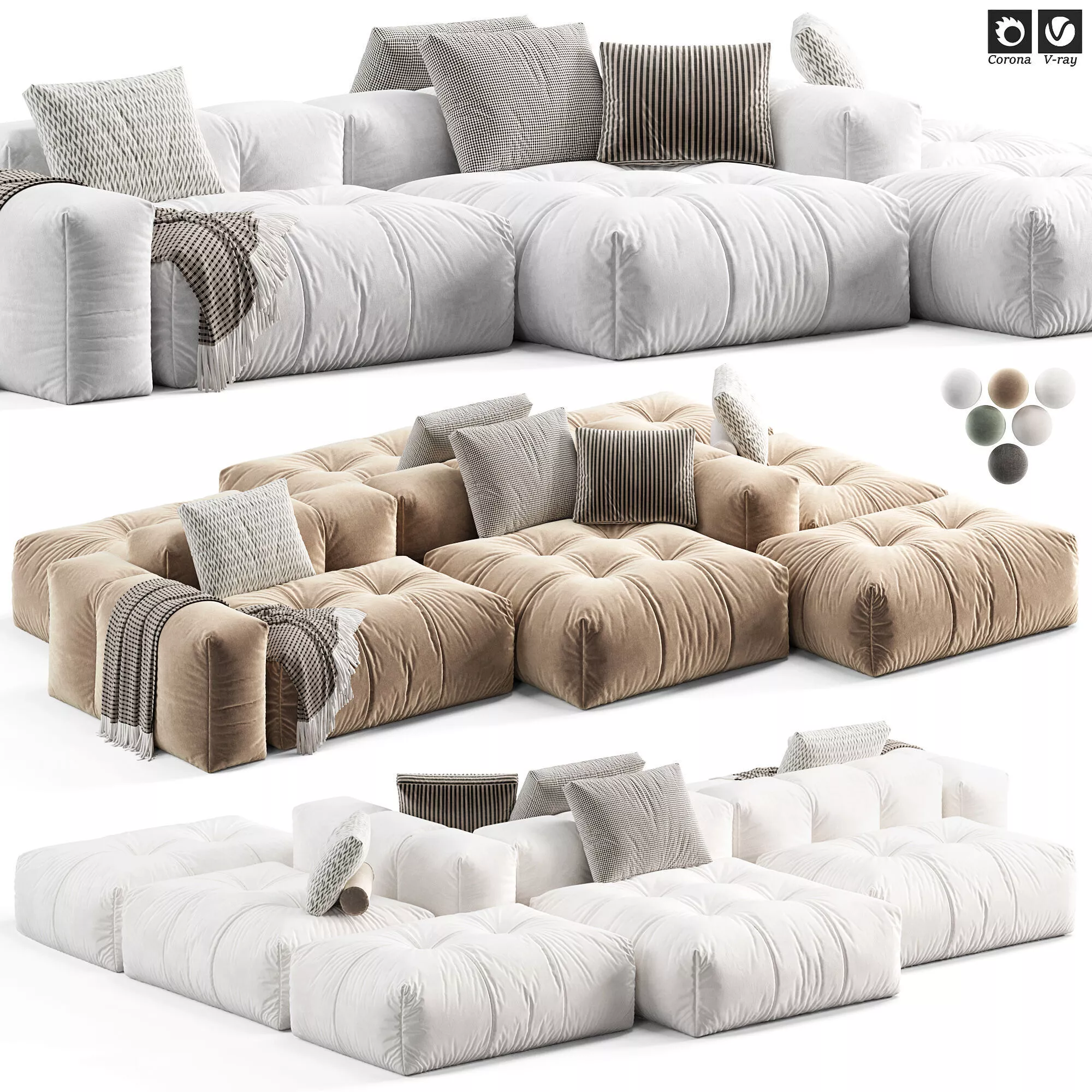 Artipieces Levi Modular sofa 3D model