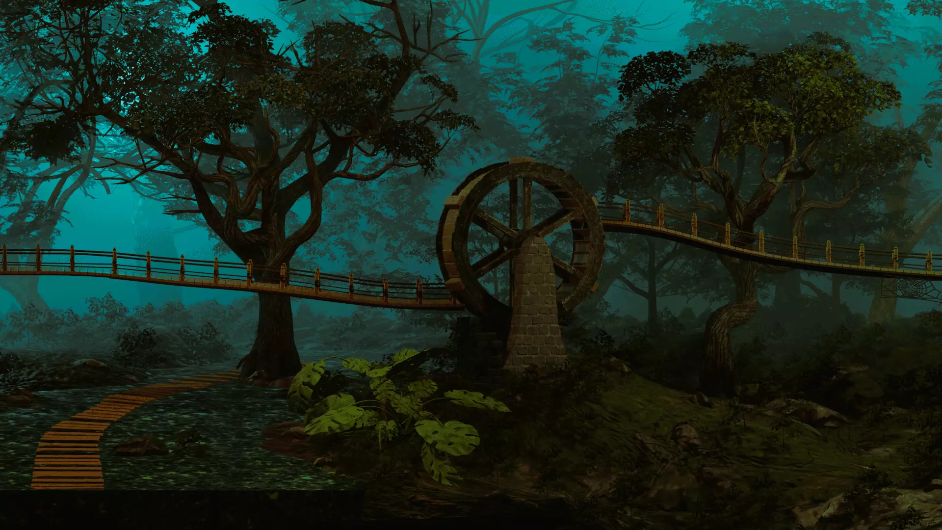 Fantasy Jungle Bridge Environment 3D model