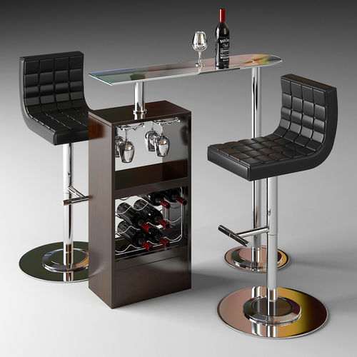 bar counter 3D model