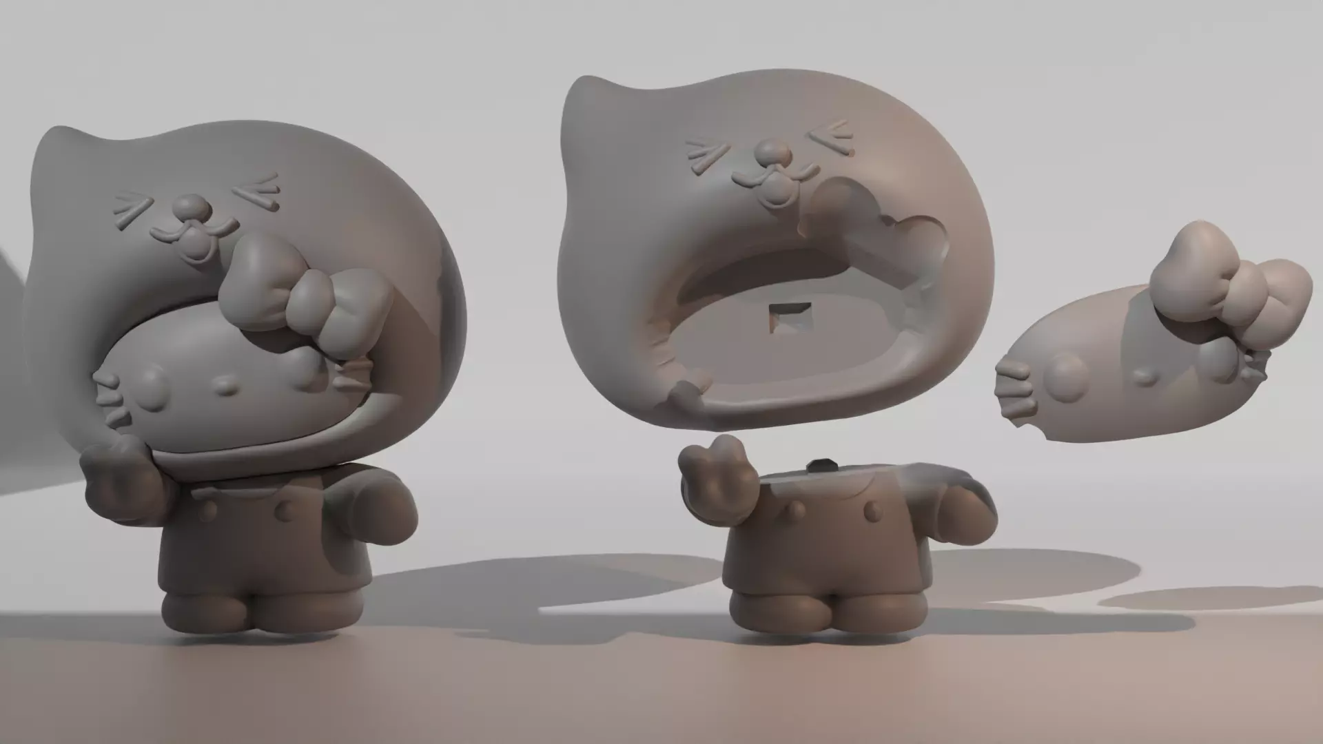 kitty Printable 3D model 3D print model
