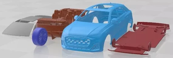 Audi SQ8 2024 Printable Car 3D print model