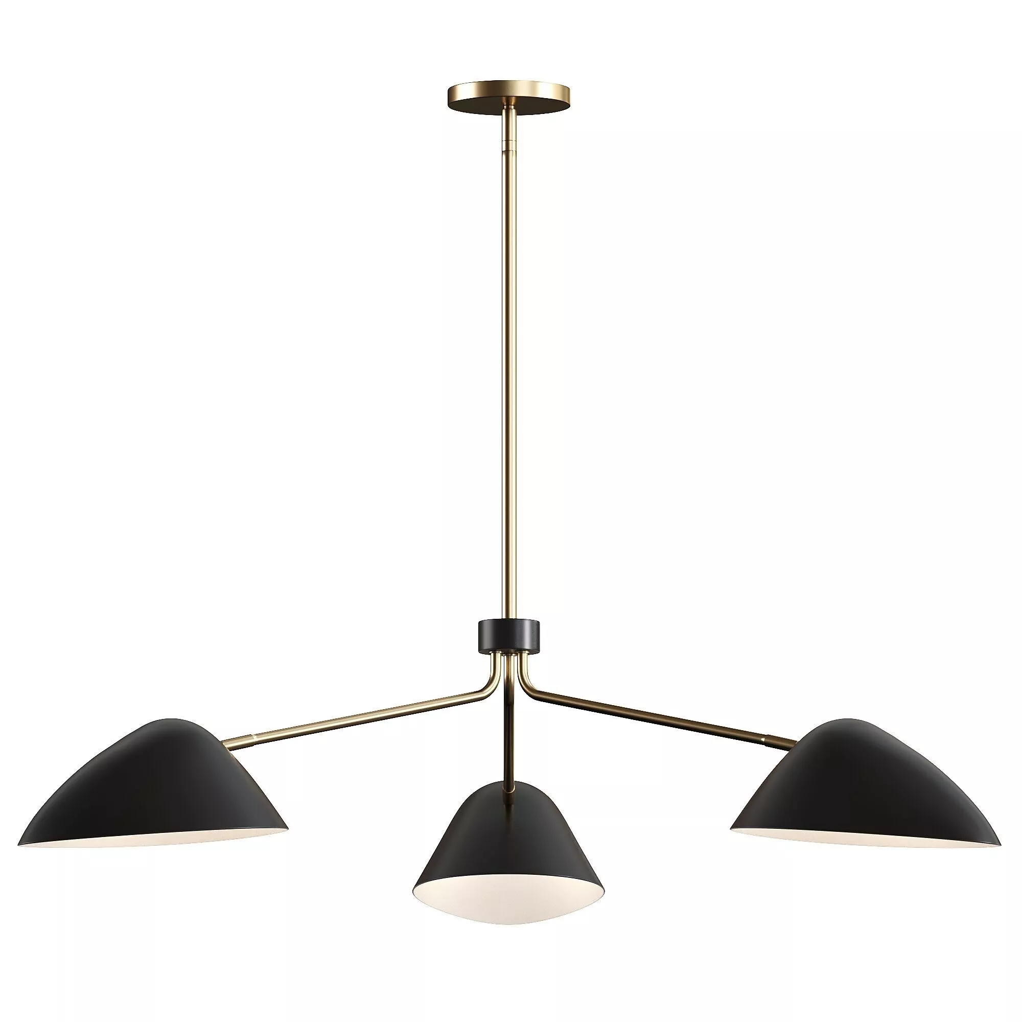 Curvilinear Mid-Century Chandelier 3D model