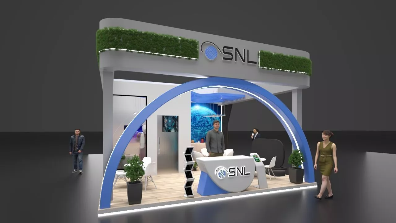 Exhibition Booth 6x6 with Lounge Area - 3ds Max 2025 and V-Ray 7 Low-poly 3D model