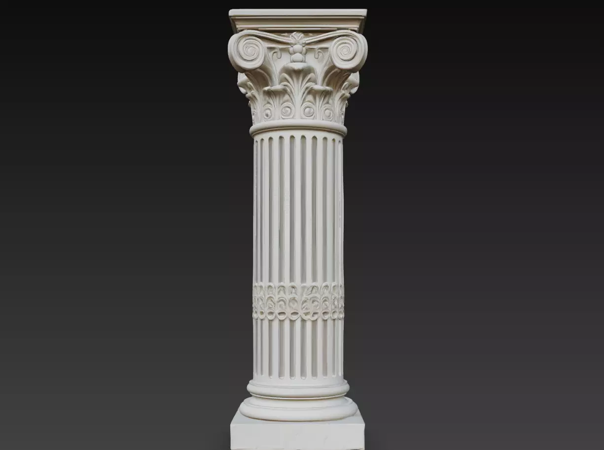 Banded Corinthian Column STL Classical Architecture Model 3D print model