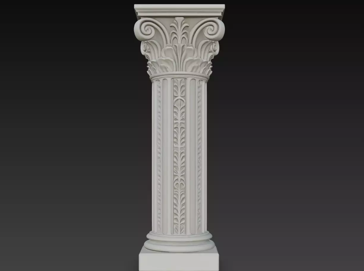 Corinthian Acanthus Column STL Classical Architecture Model 3D print model