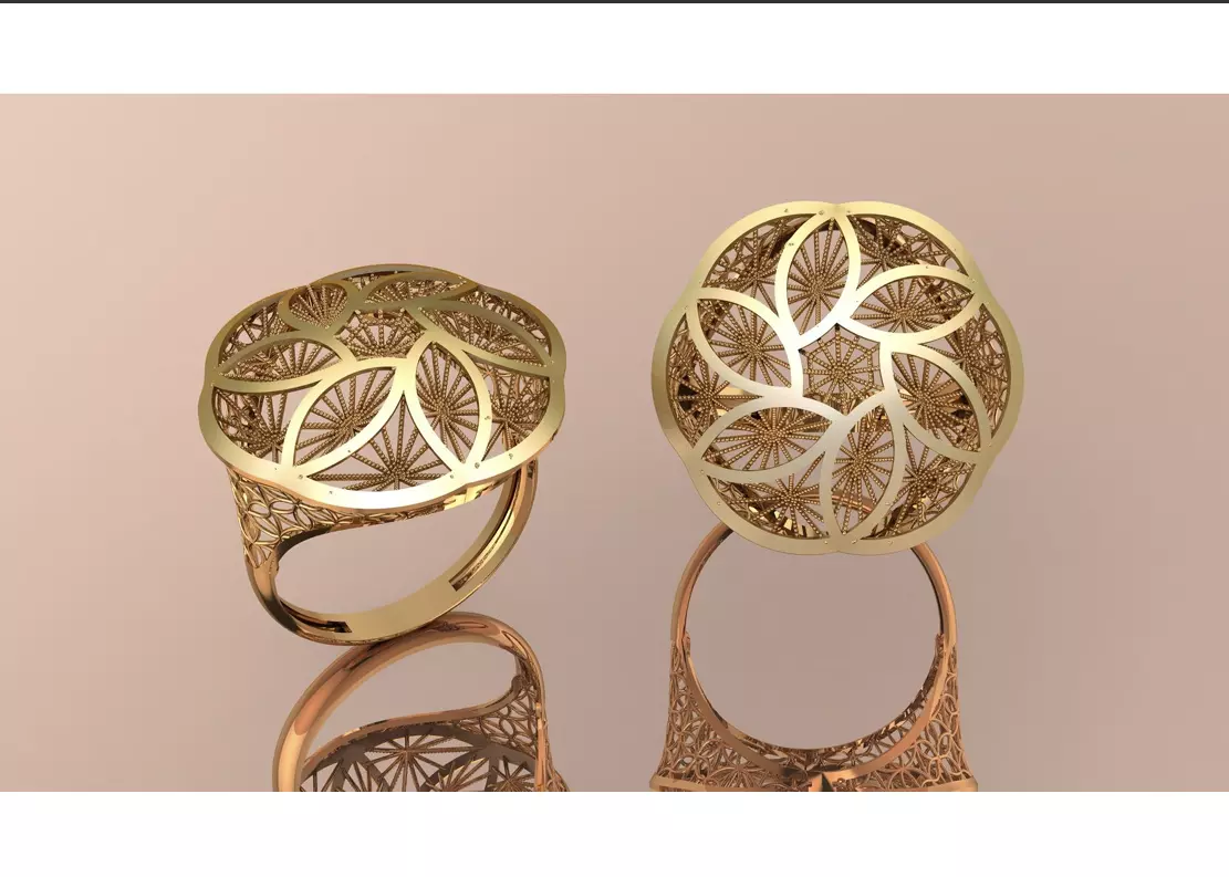 15 Premium Turkish Ottoman Style Ladies Rings 3DM and STL Files 3D print model