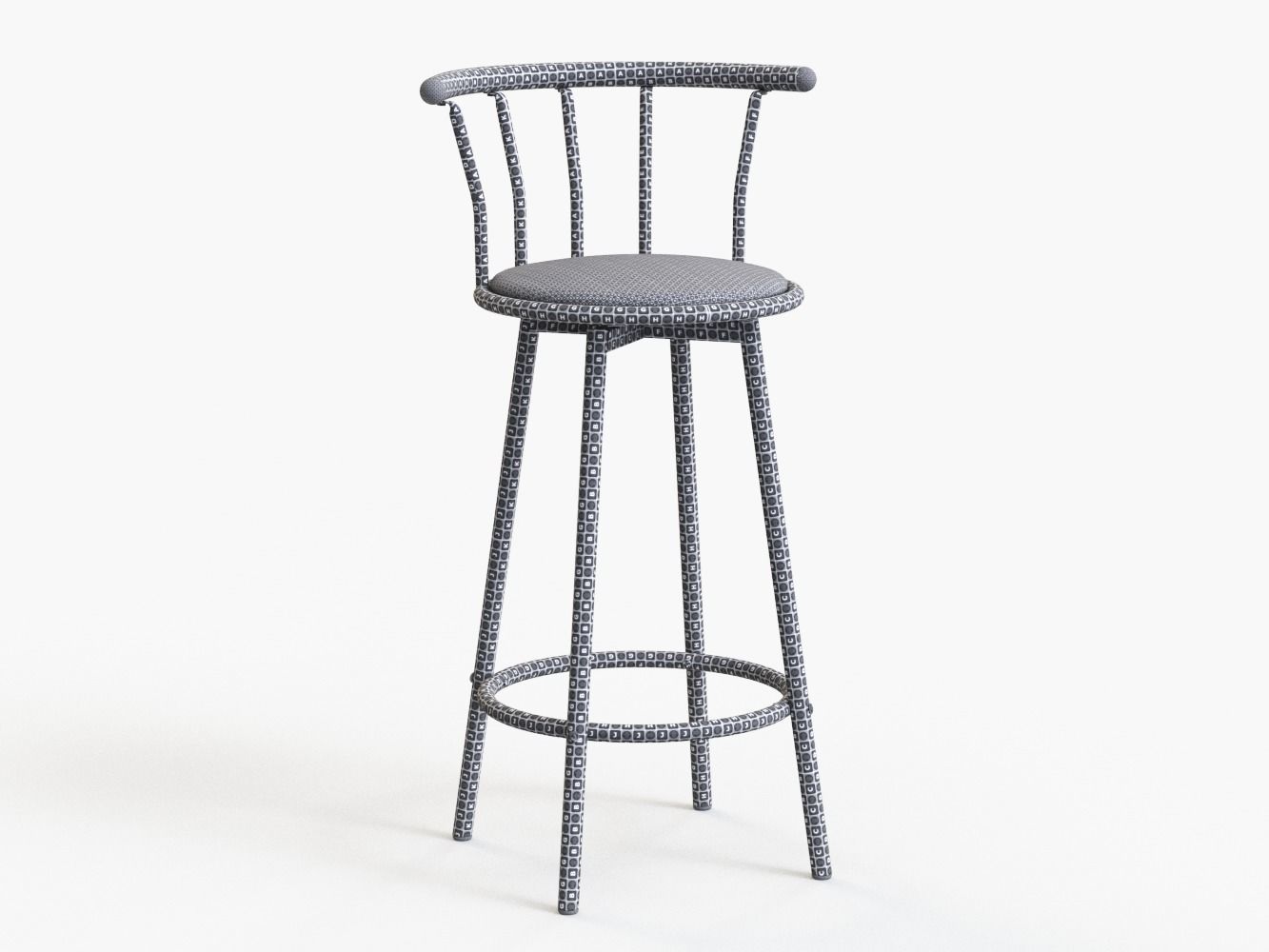 Bar Stool 3D model_7
