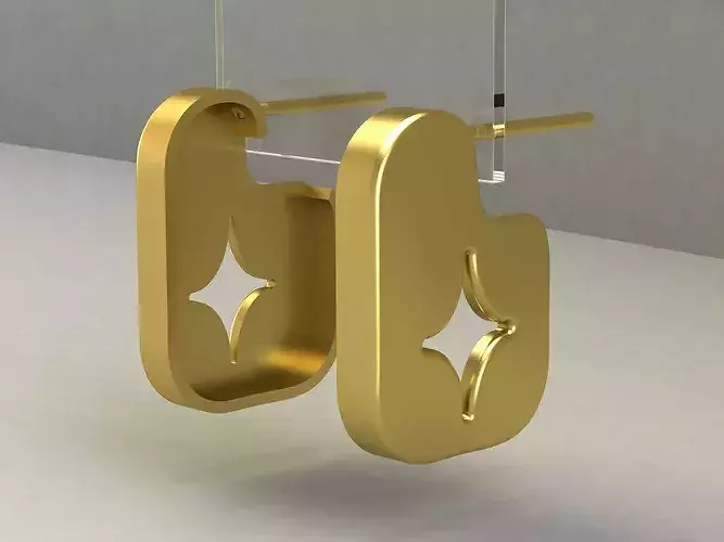 Chunky Trendy Fashion Stud Earrings Hollow Nurbs Provided