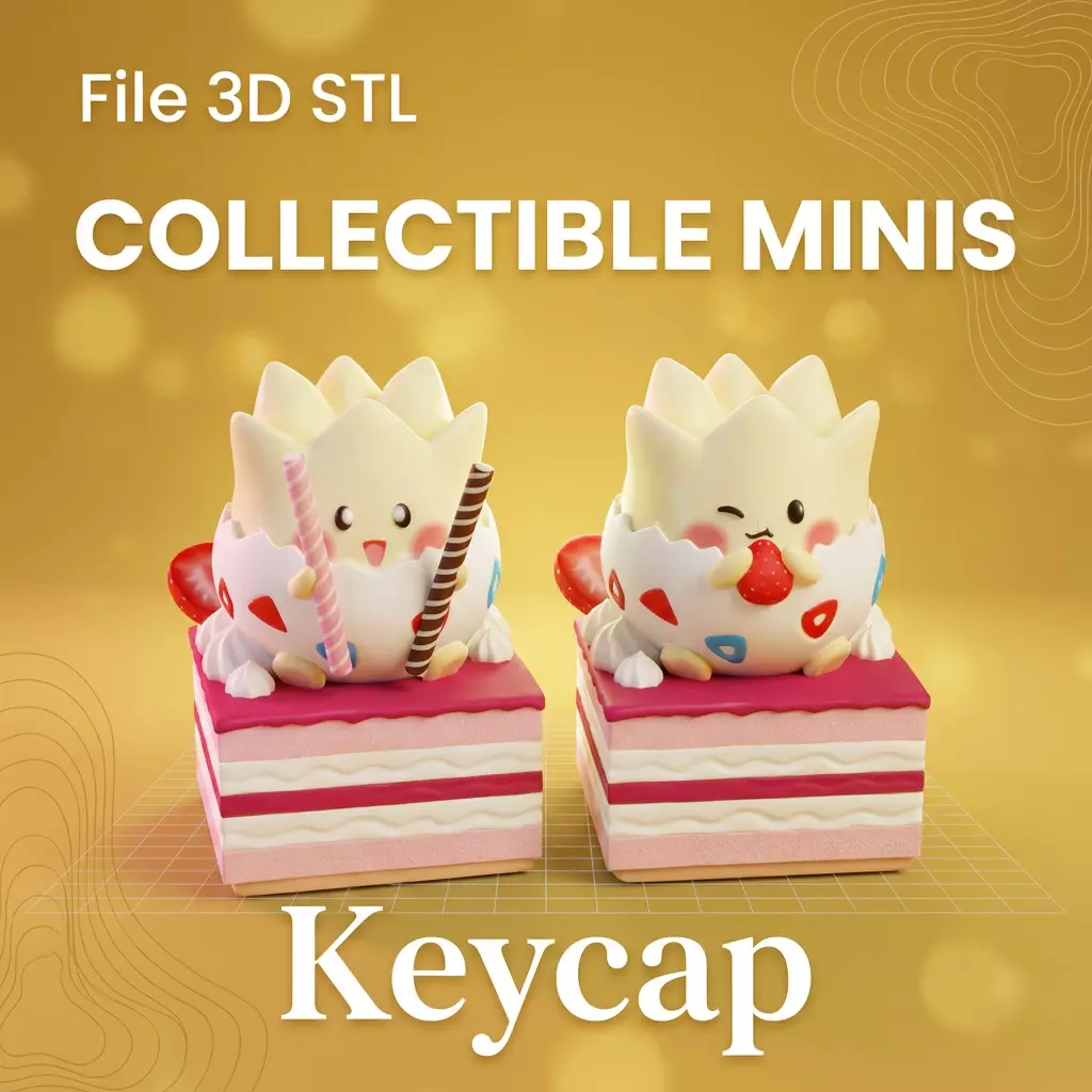 Togepi Pokemon Dessert 3D STL File 3D print model