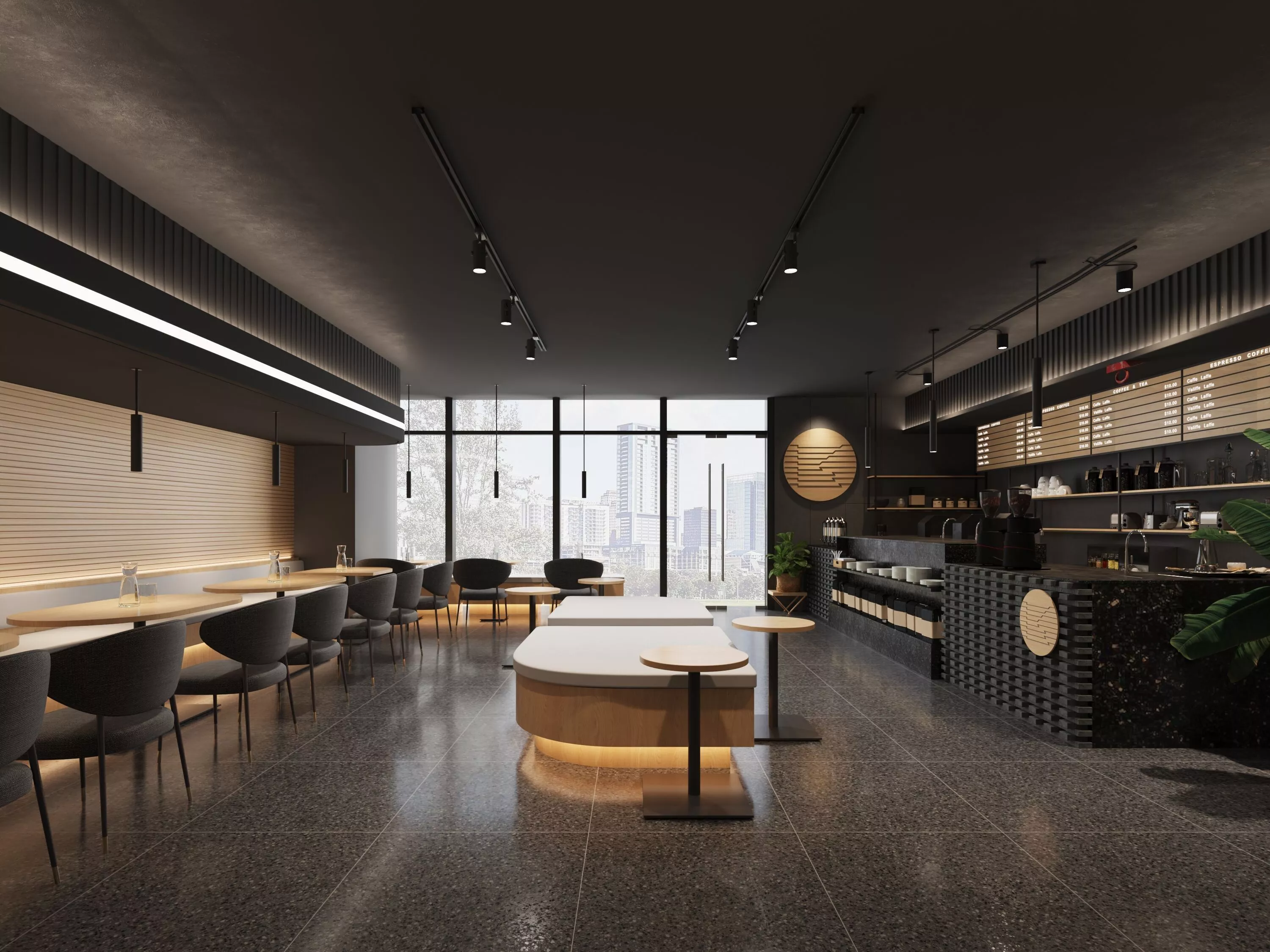 Inside the coffee shop 3D model