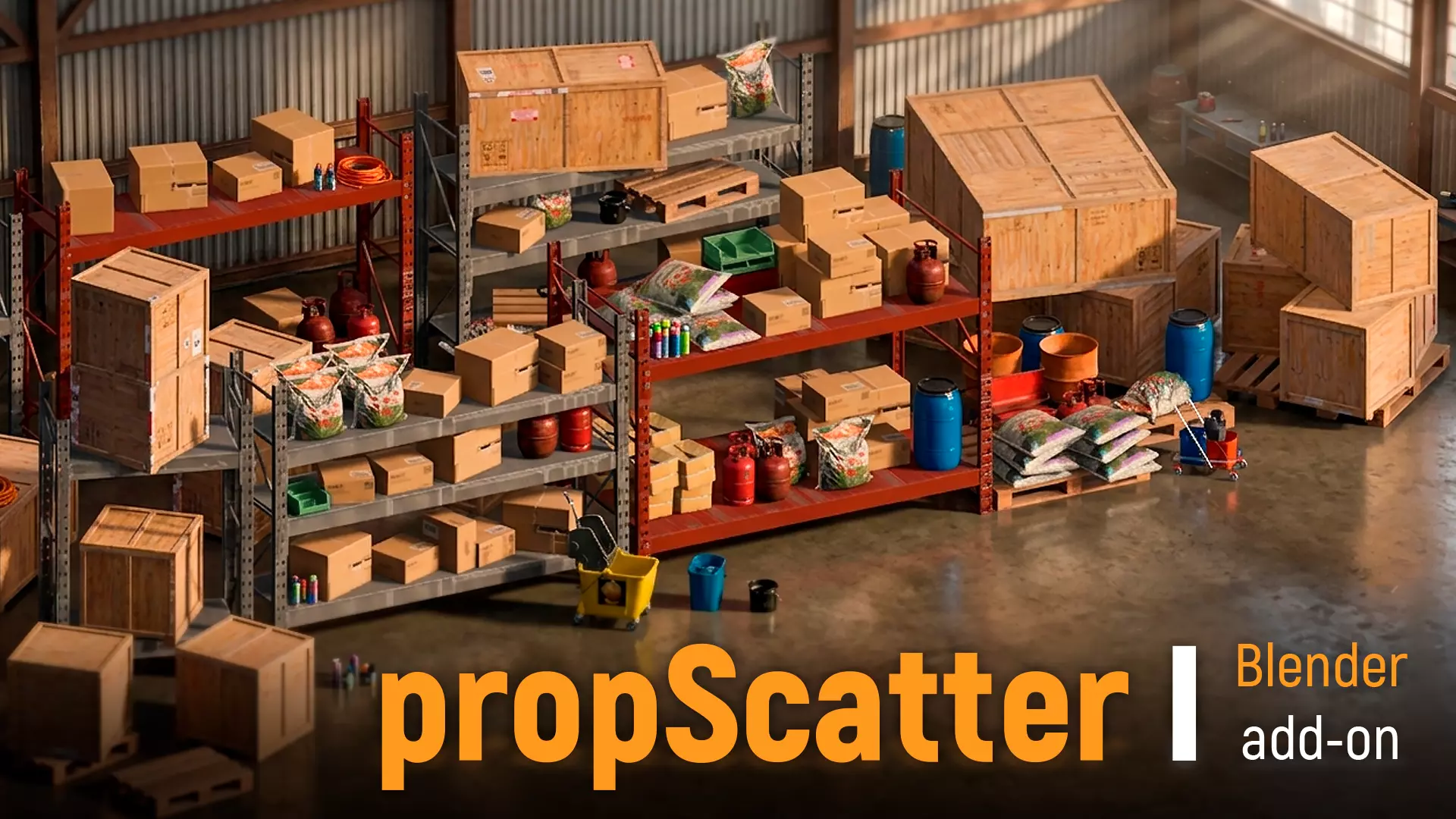 PropScatter Blender Add-on for Prop Placement 3D model