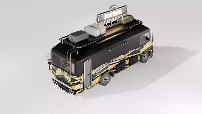 Food Truck Street Food Van Mobile Kitchen  3D model 6