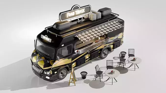 Food Truck Street Food Van Mobile Kitchen 
