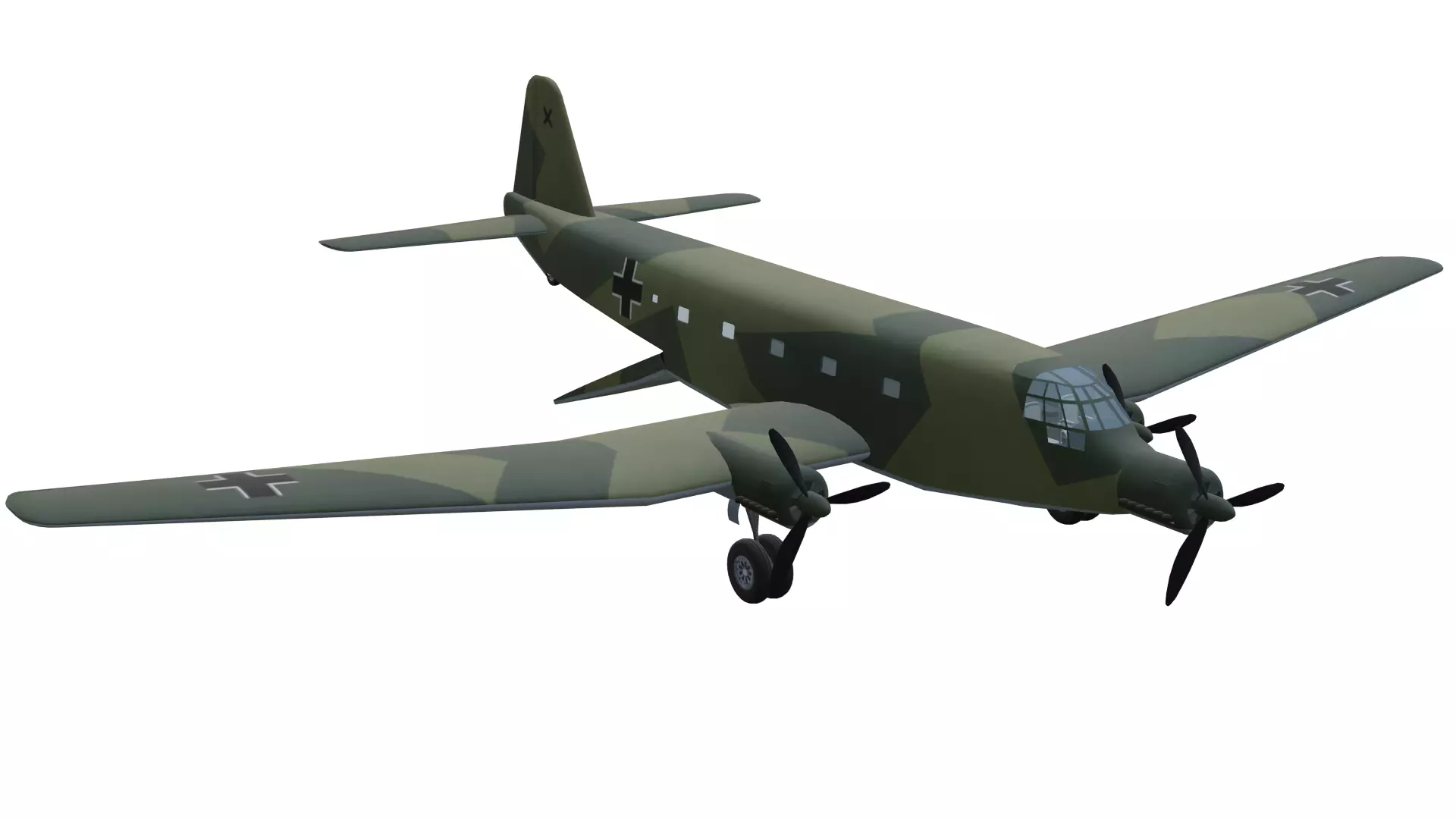 Junkers Ju 252 Low-poly 3D model
