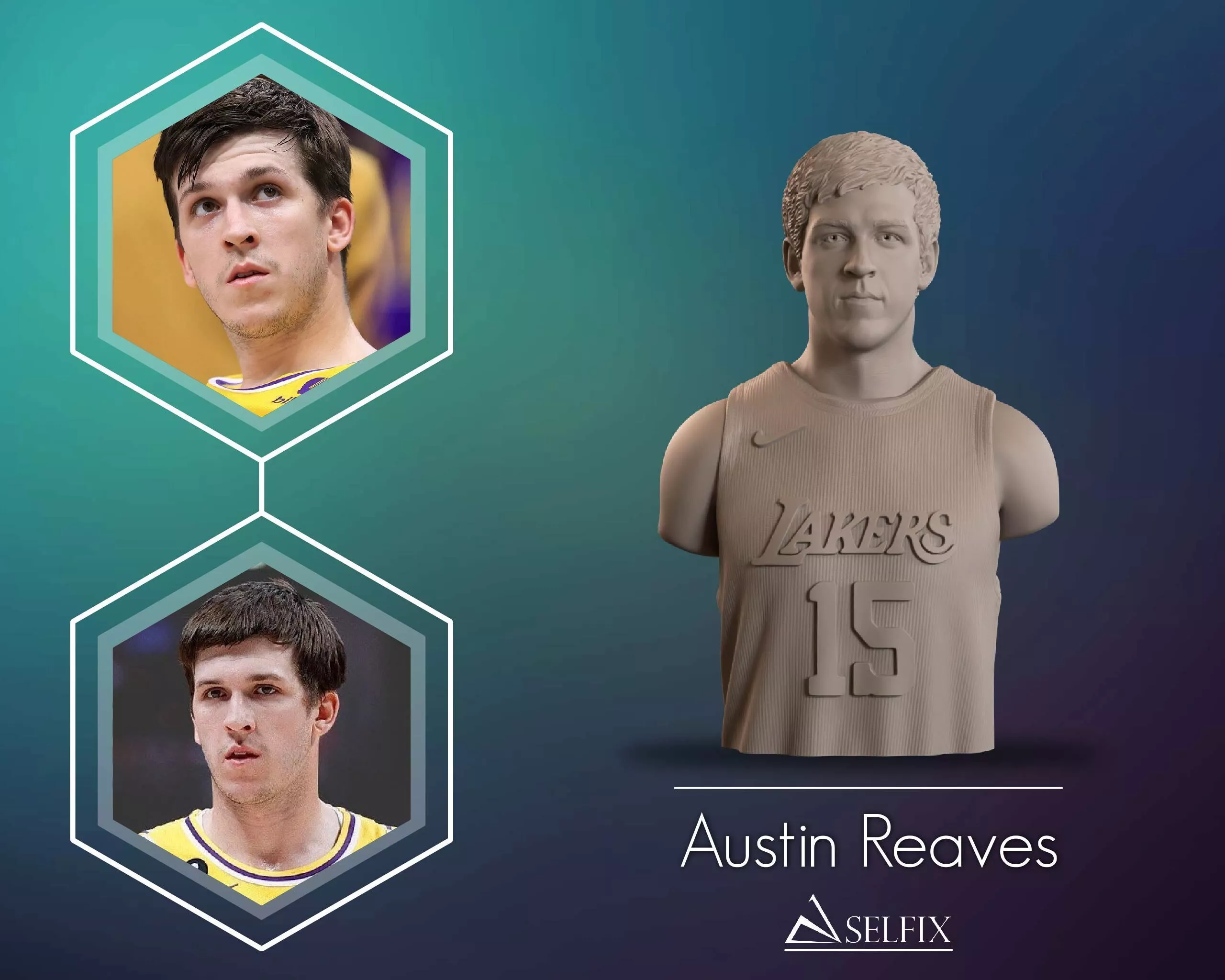 Austin Reaves Bust Sculpture 3D print model