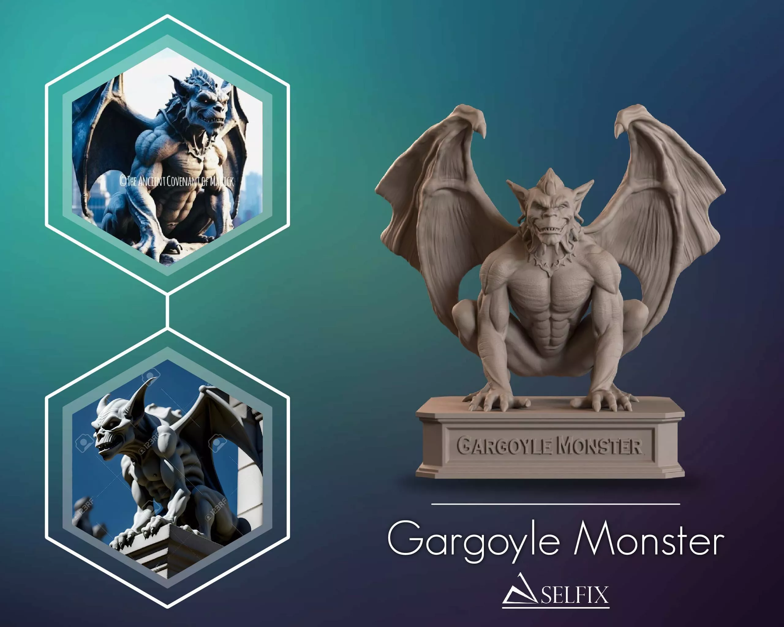 Gargoyle Sculpture 3D print model
