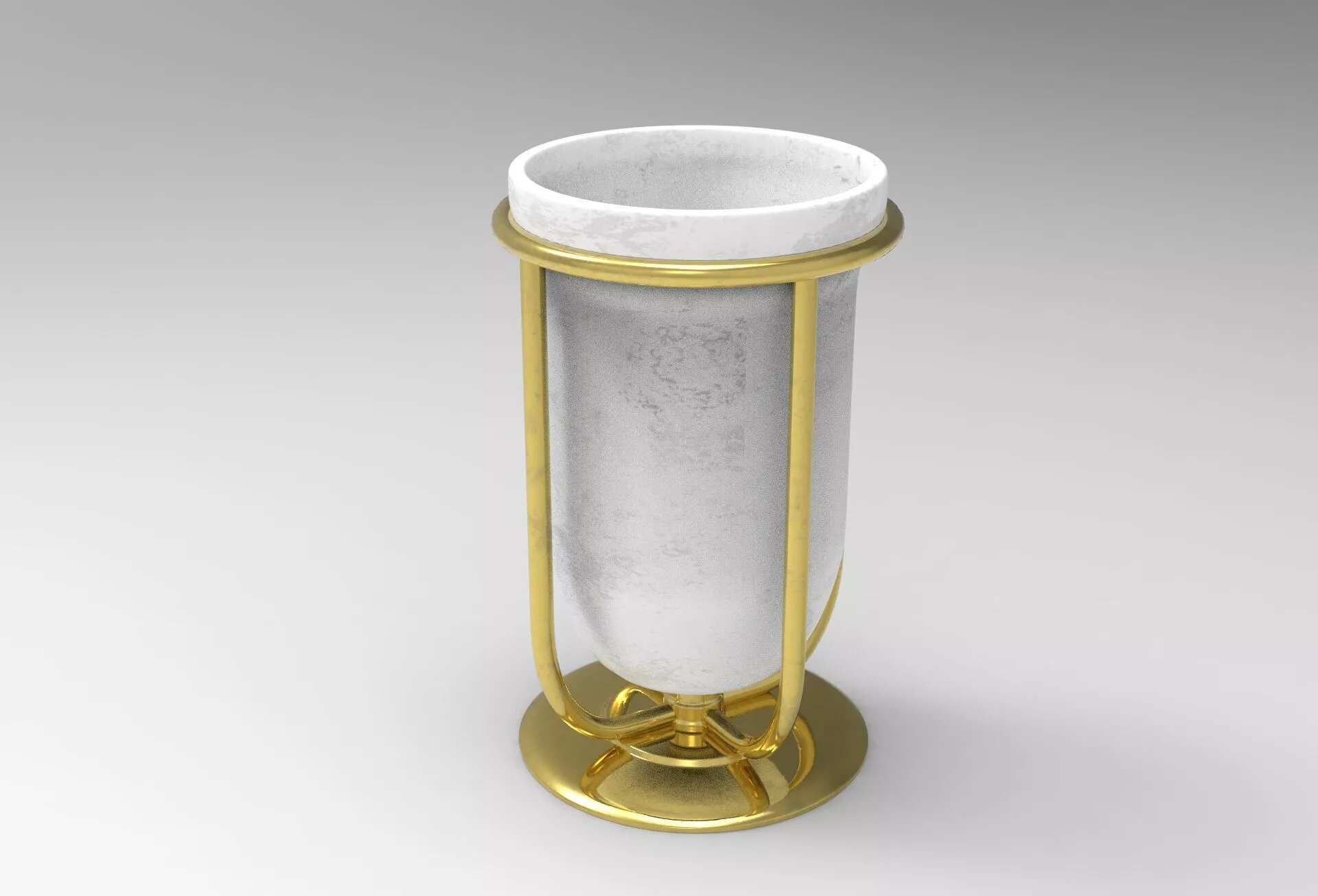Count Toothbrush Holder Low-poly 3D model