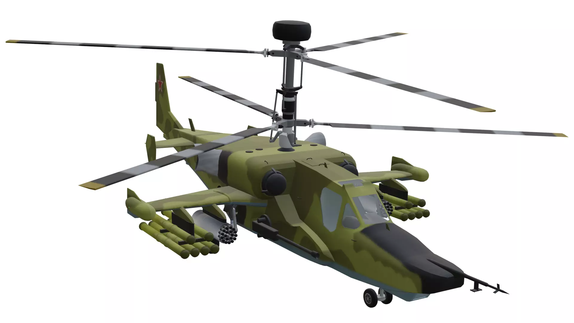 Kamov Ka-50 Hokum Low-poly 3D model