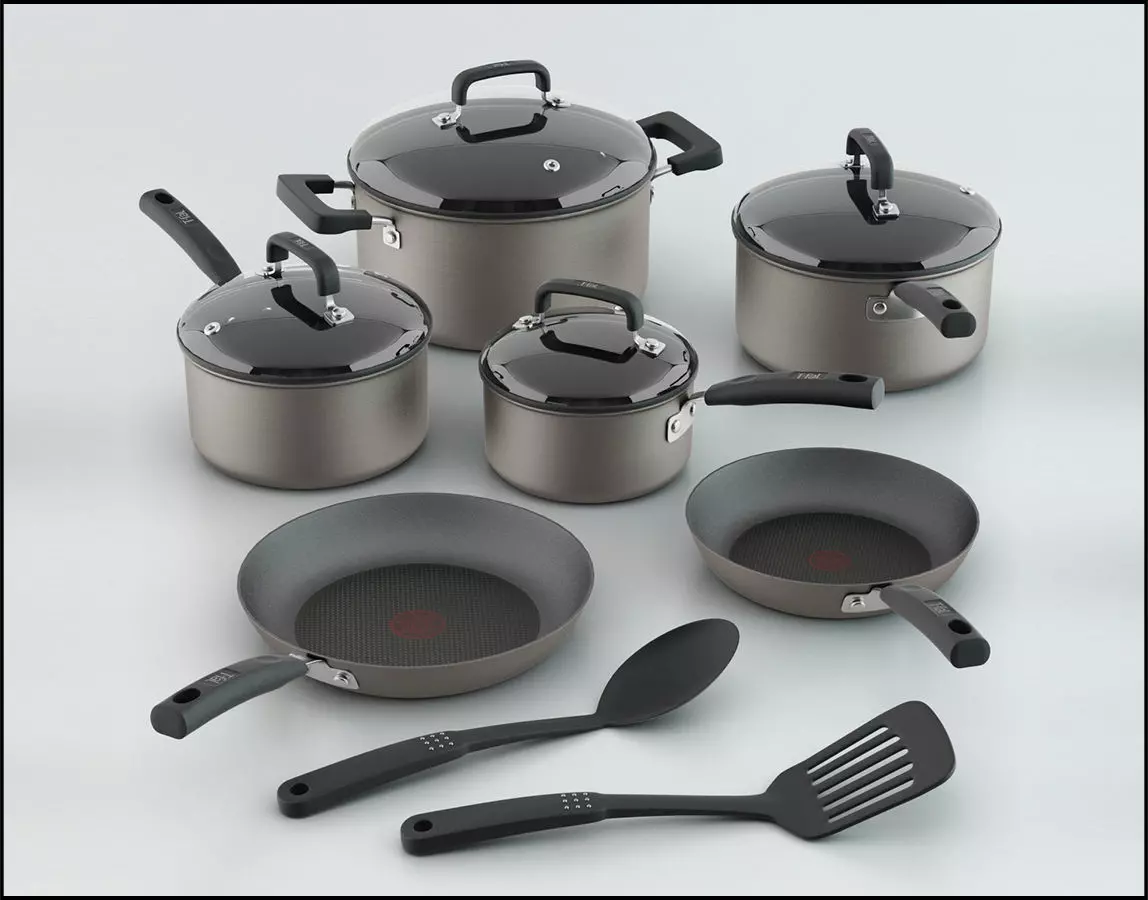 CookWare Collection set of pots and pans 3D model_0