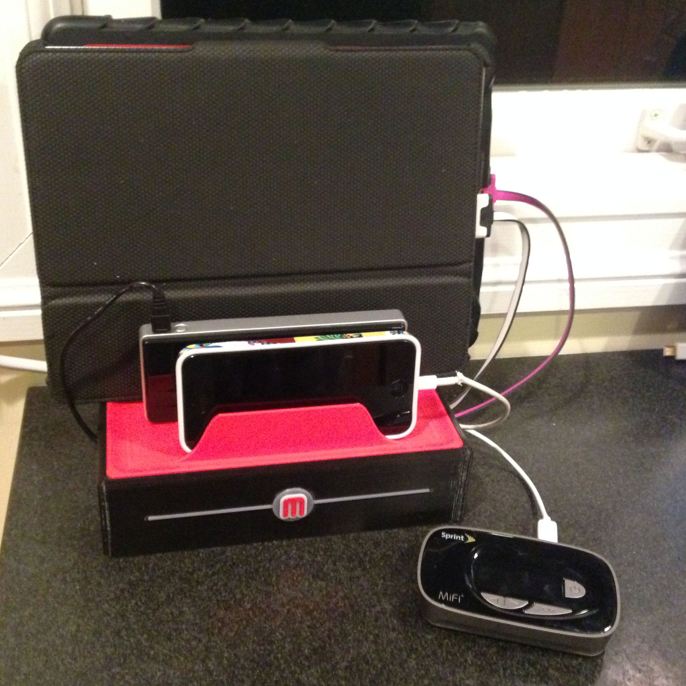 USB Charging Station 3D print model_2