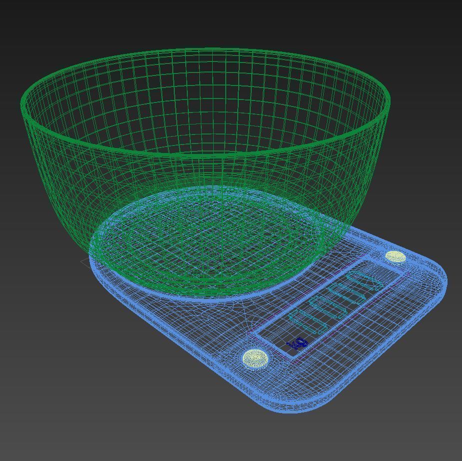 Kitchen scales 3D model_3