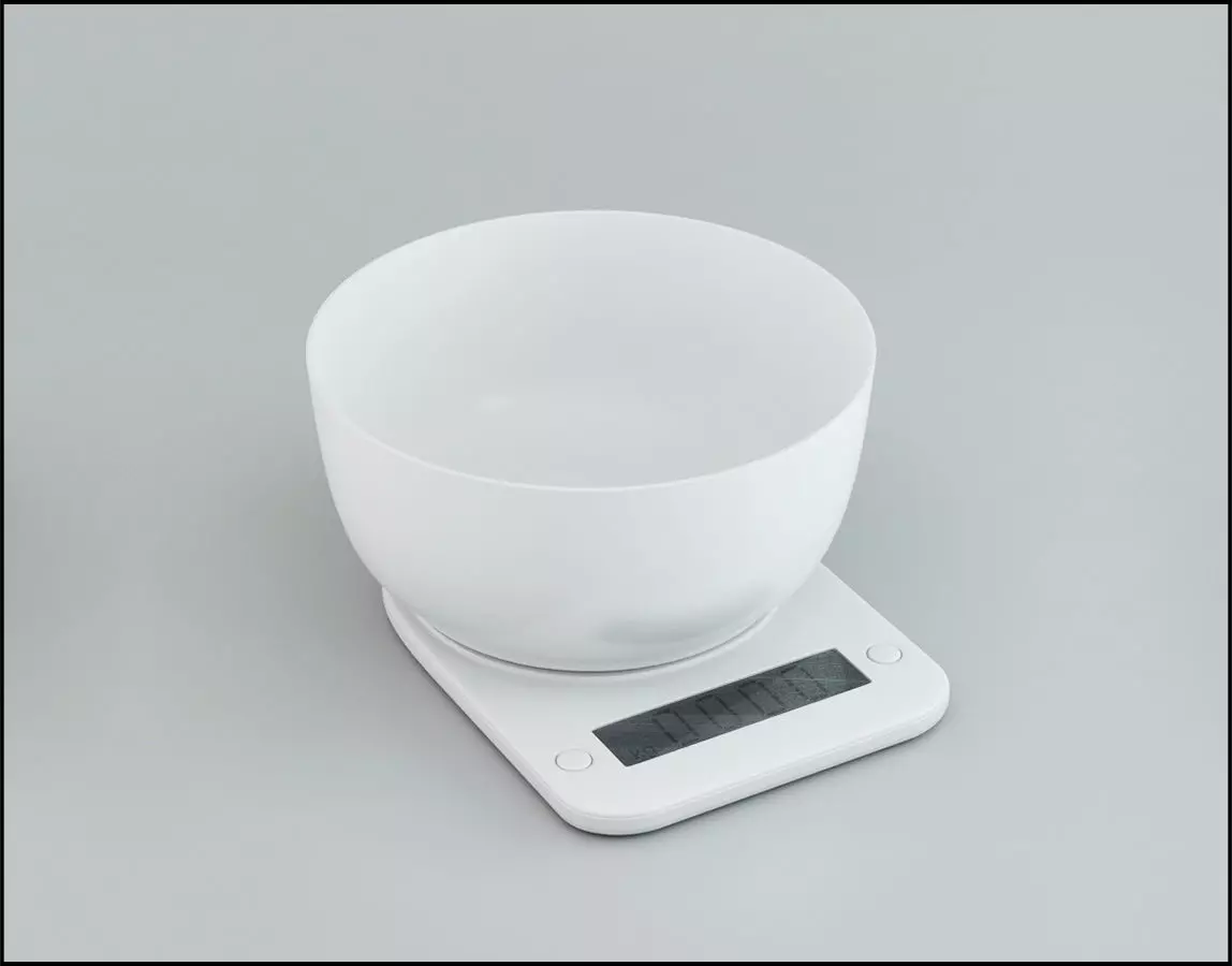 Kitchen scales 3D model_0