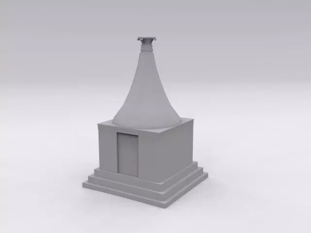 funeral chamber Free low-poly 3D model_0