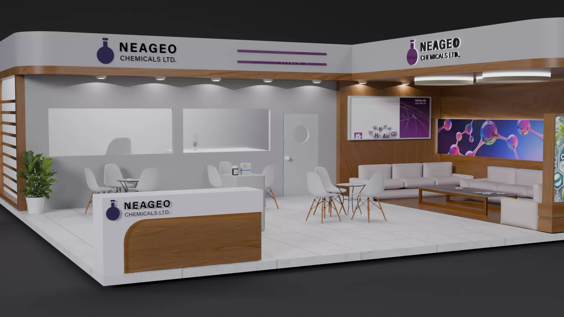 Chemical Stall exhibition Event Free 3D model