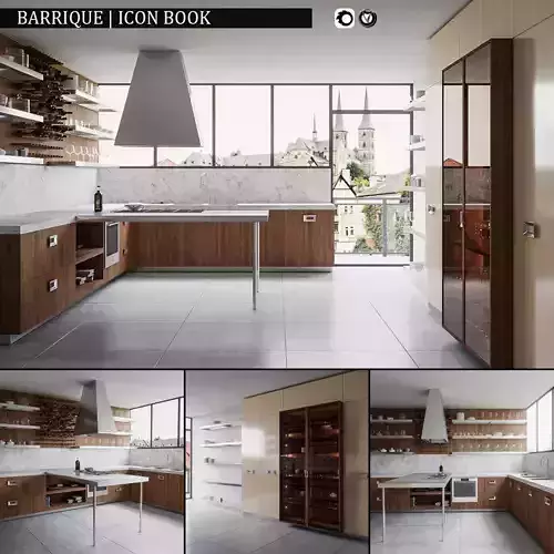 Kitchen Barrique Icon Book 3D model
