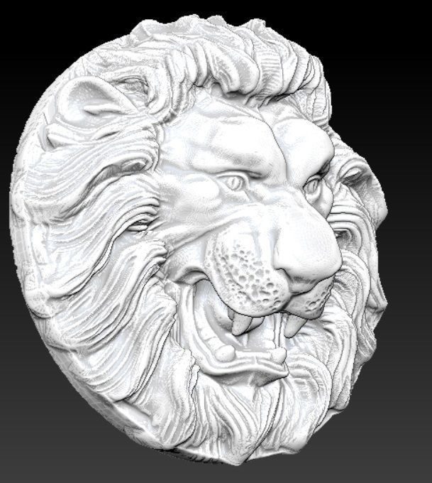 lion gerb 3D print model_1