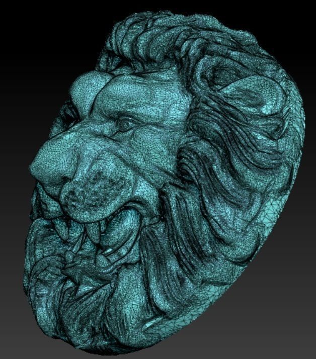 lion gerb 3D print model_2