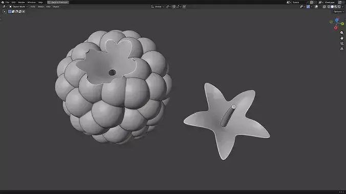 Raspberry 3D print model 7