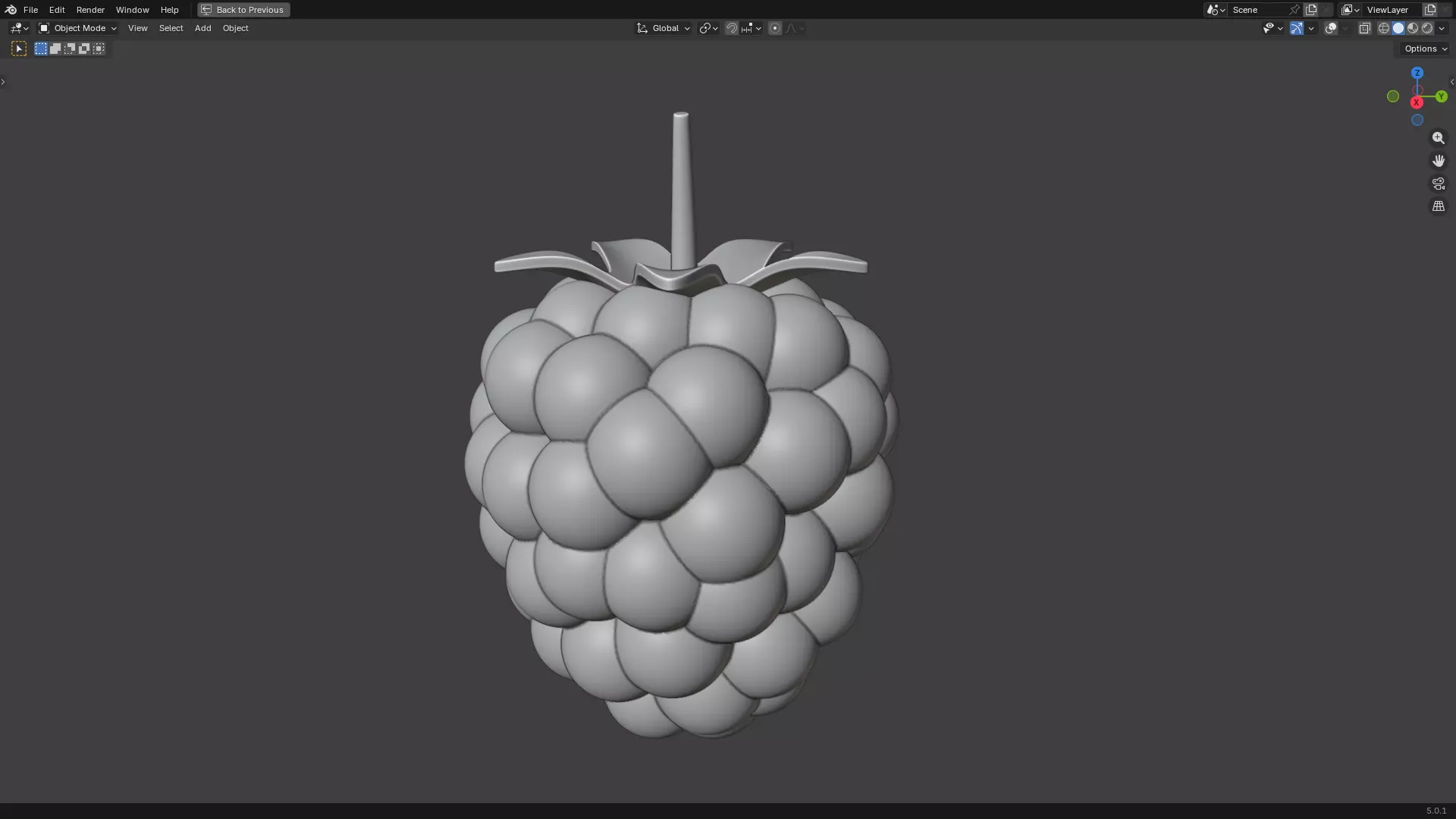 Raspberry 3D print model