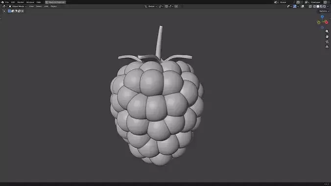 Raspberry 3D print model 4