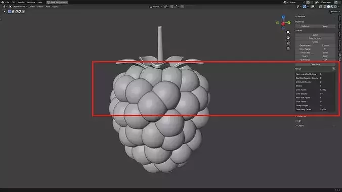 Raspberry 3D print model 2