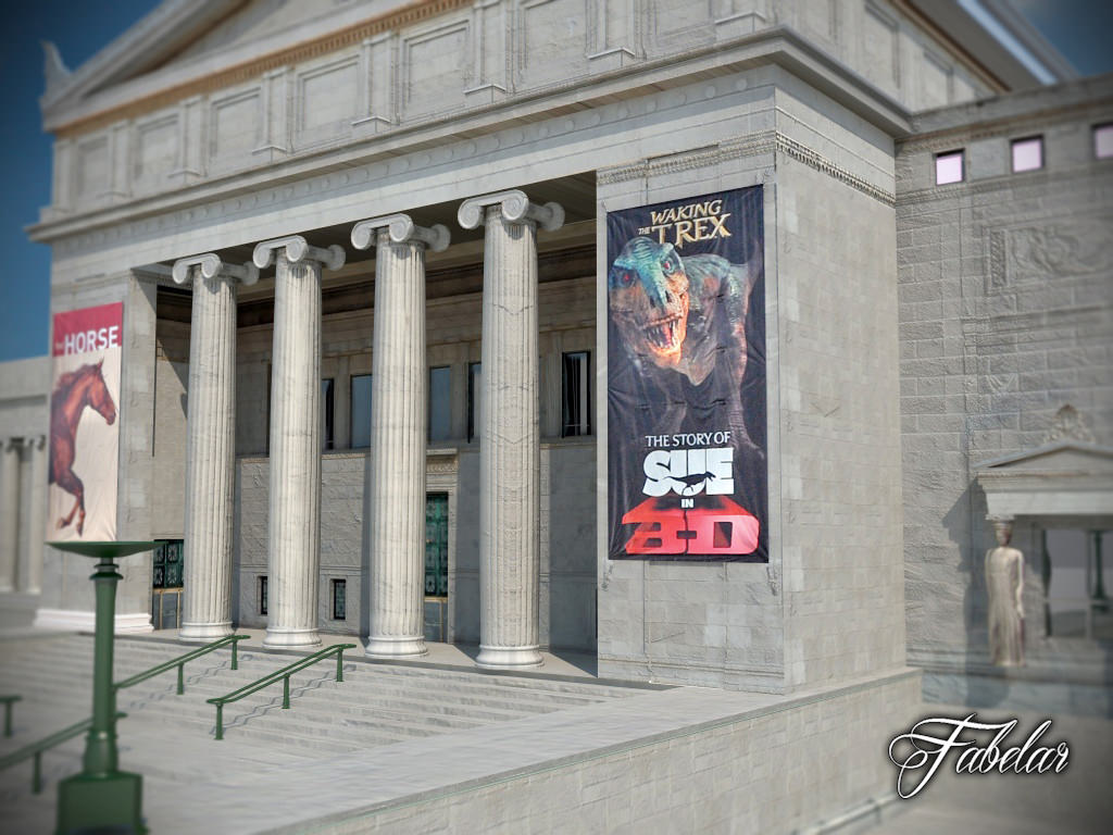 Building 07 Field Museum Low-poly 3D model_1
