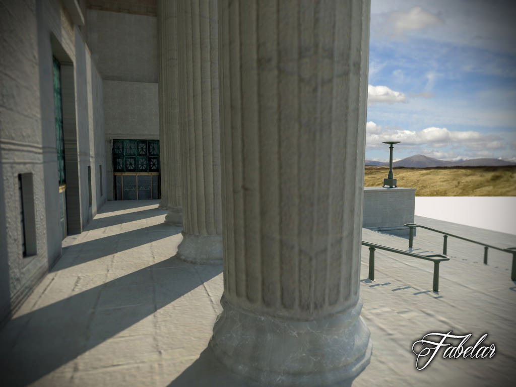 Building 07 Field Museum Low-poly 3D model_6