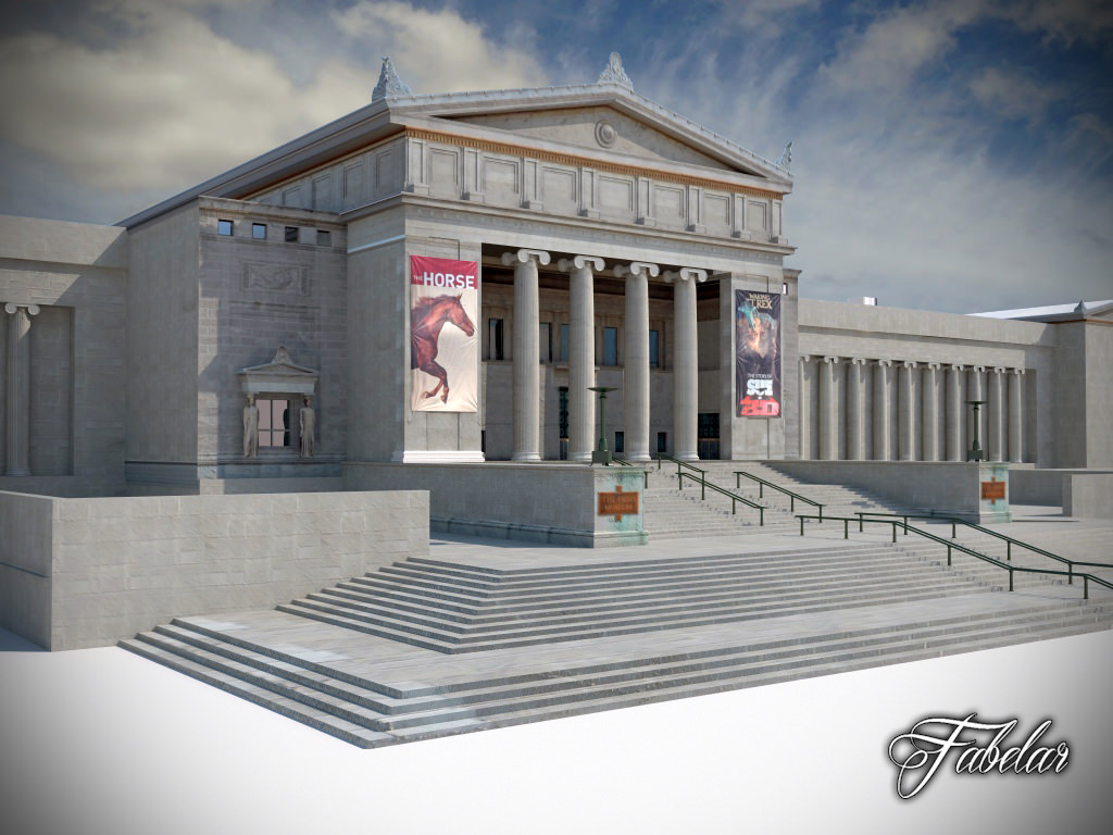 Building 07 Field Museum Low-poly 3D model_2