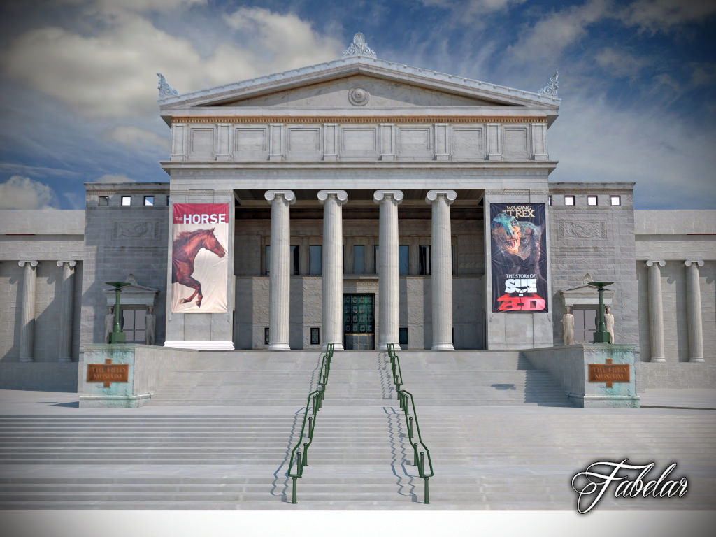 Building 07 Field Museum Low-poly 3D model_5