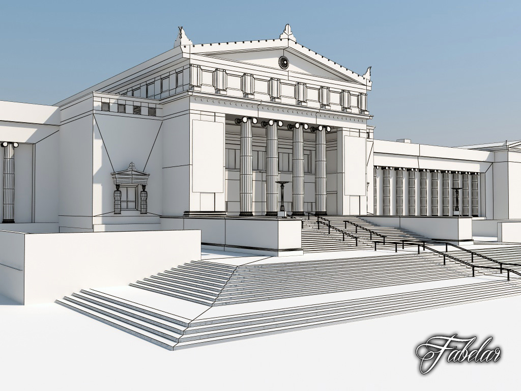 Building 07 Field Museum Low-poly 3D model_8