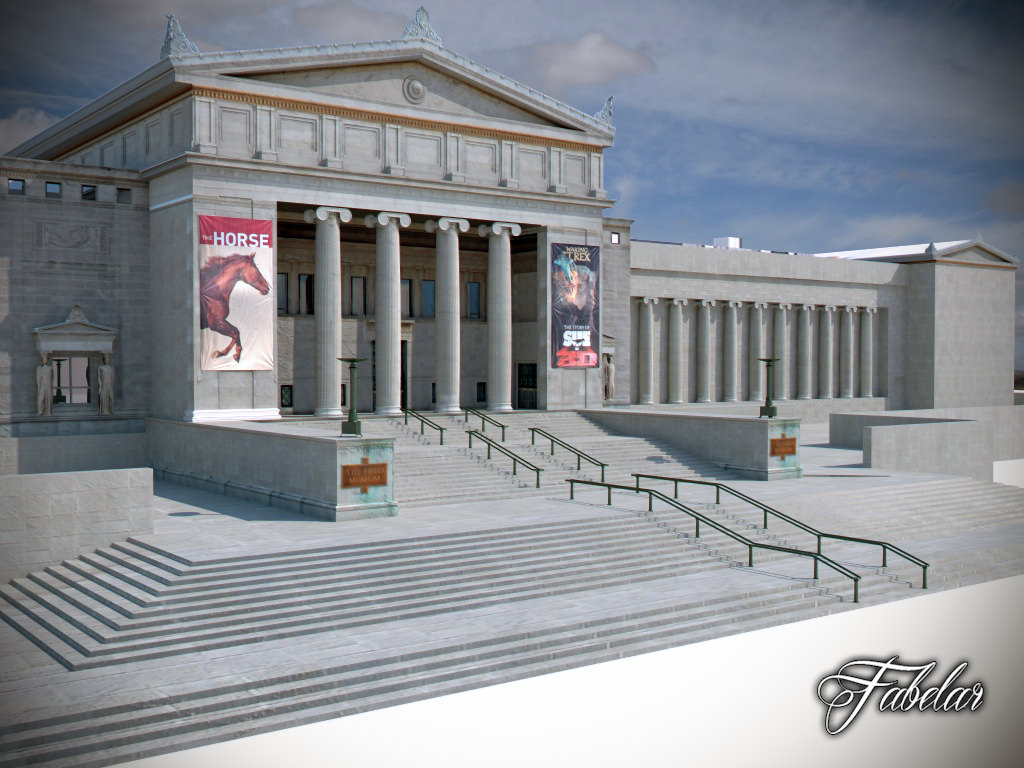 Building 07 Field Museum Low-poly 3D model_4