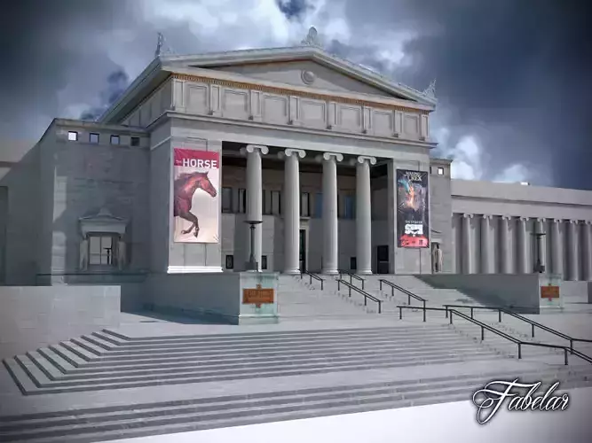Building 07 Field Museum Low-poly 3D model