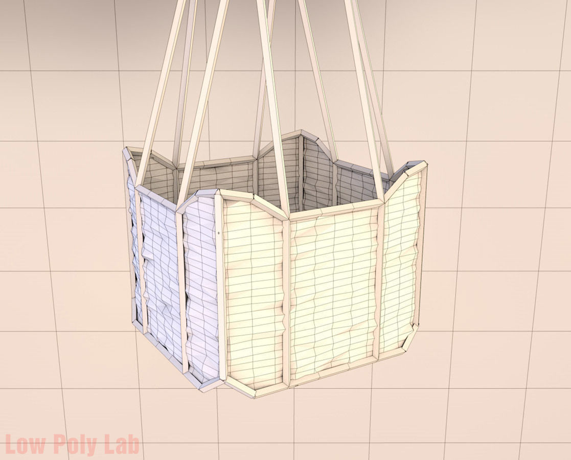 Cartoon Balloon Low-poly 3D model_5